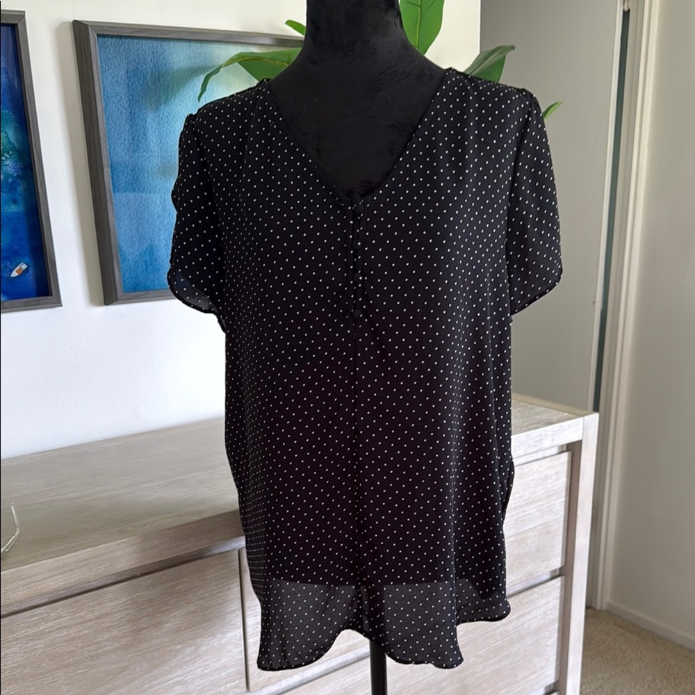 Philosophy Black and White Relaxed Blouse